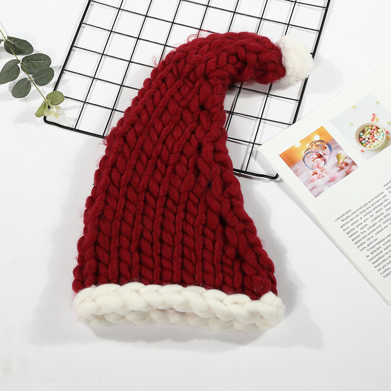 Christmas Plush Hat With Pompom Cute Winter