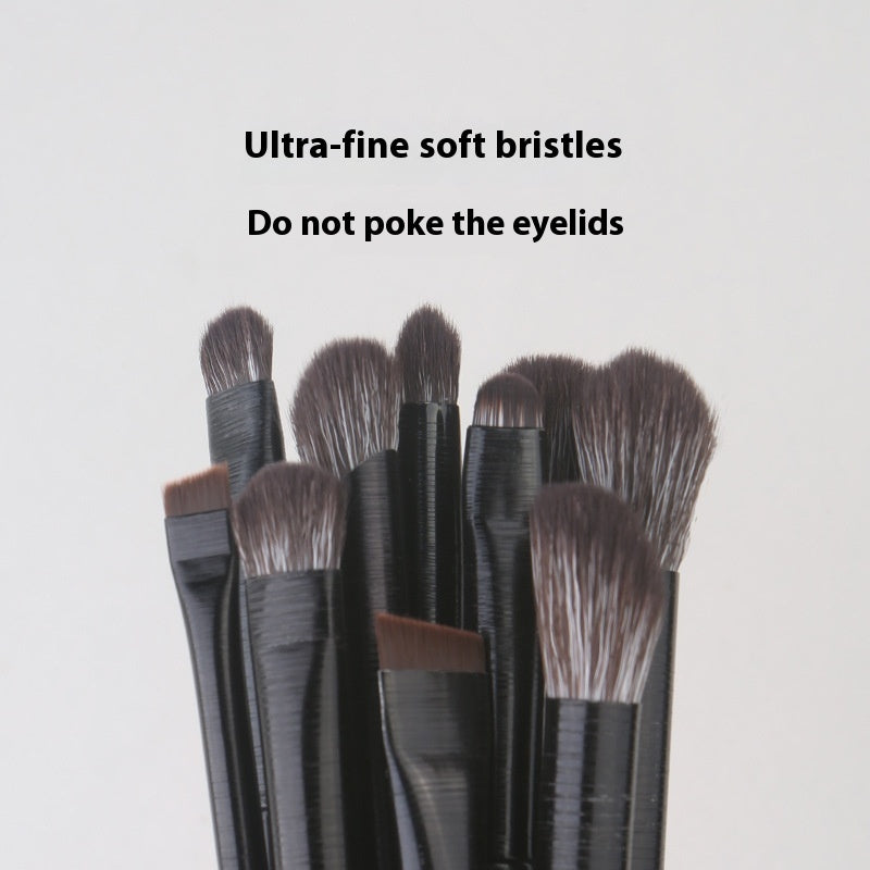 Black Brushed Eye Makeup Brush Set