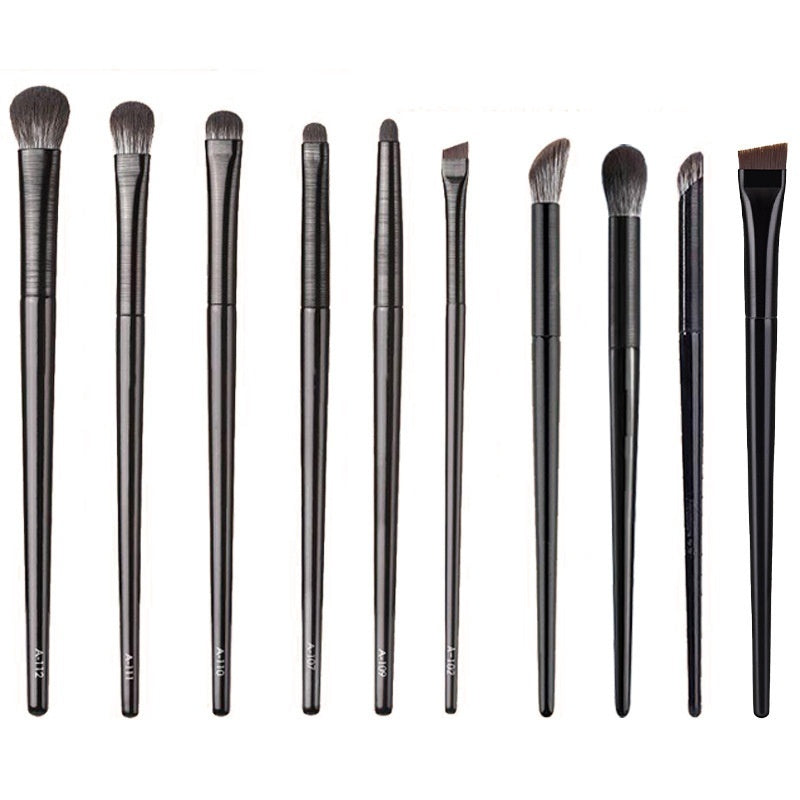 Black Brushed Eye Makeup Brush Set
